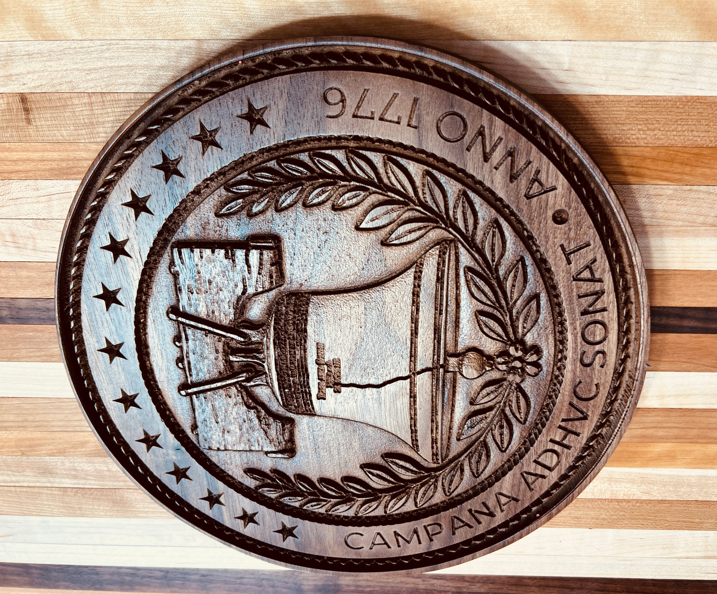 10" Liberty Bell Relief Emblem — Handcrafted American Heirloom