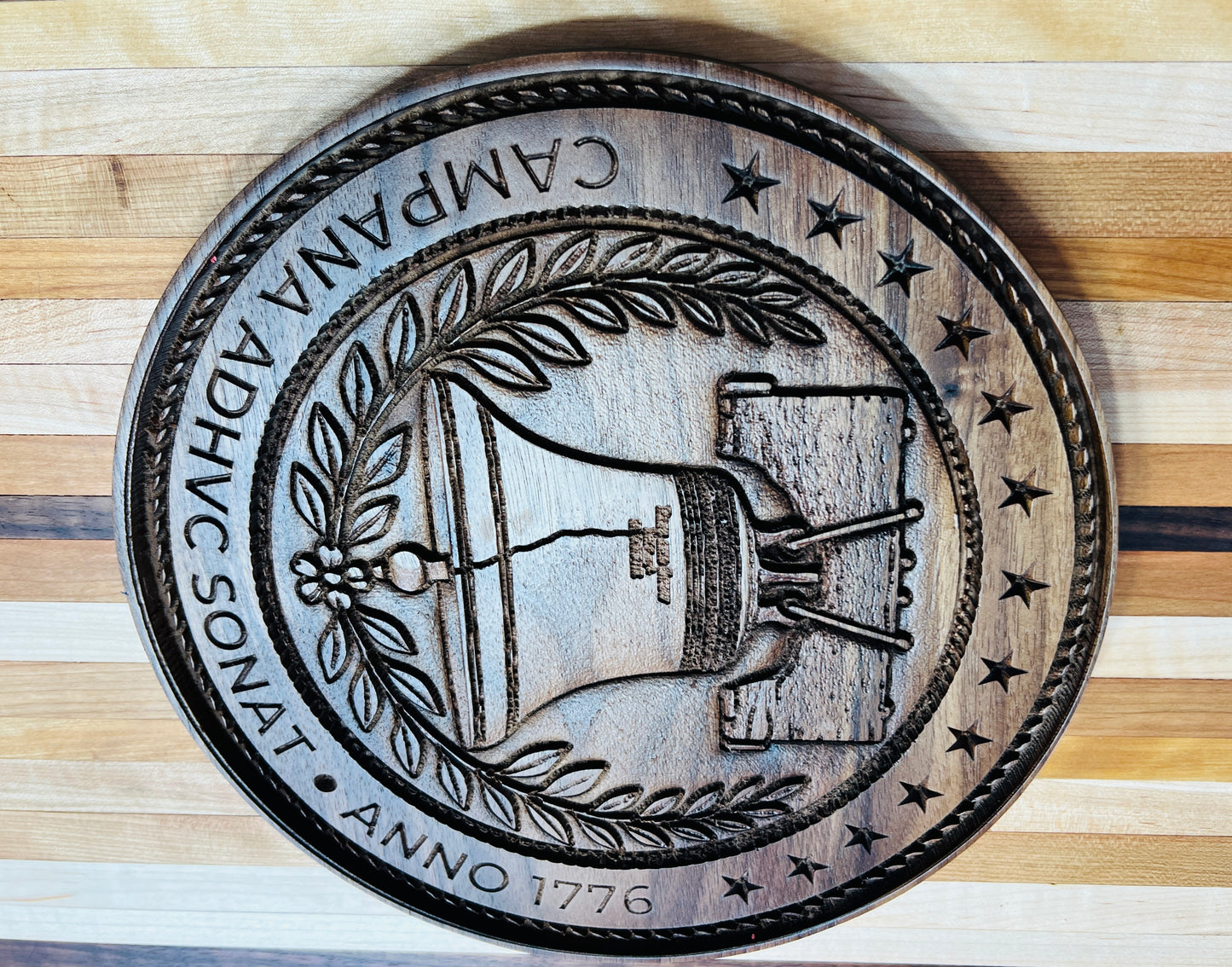 10" Liberty Bell Relief Emblem — Handcrafted American Heirloom