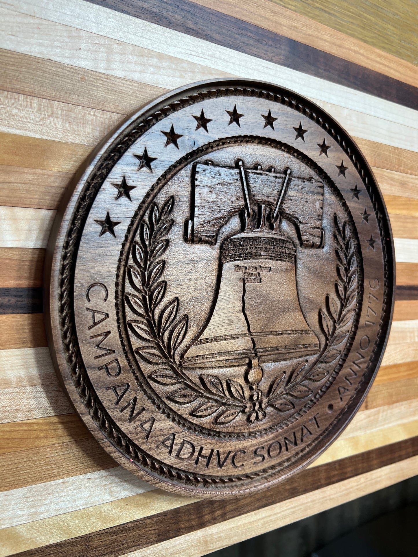 10" Liberty Bell Relief Emblem — Handcrafted American Heirloom