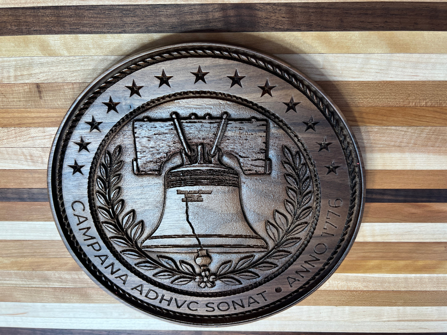 10" Liberty Bell Relief Emblem — Handcrafted American Heirloom